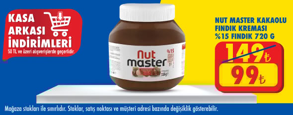 50 TL ve üzeri alışverişte 99.00 TL!