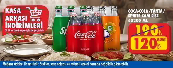 50 TL ve üzeri alışverişte 120.00 TL!