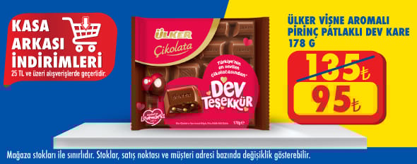 25 TL ve üzeri alışverişte 95.00 TL!