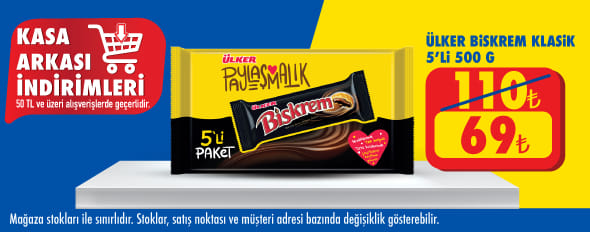 50 TL ve üzeri alışverişte 69.00 TL!