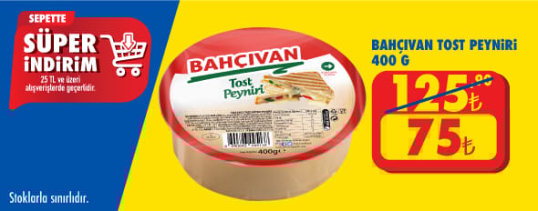 25 TL ve üzeri alışverişte 75,00 TL!