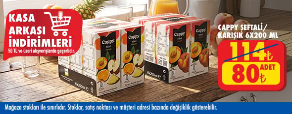 50 TL ve üzeri alışverişte 80.00 TL!