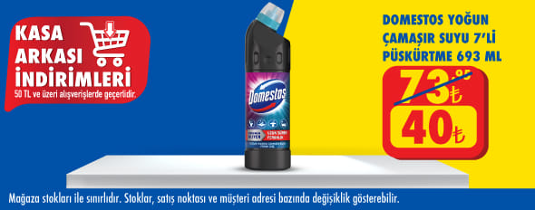 50 TL ve üzeri alışverişte 40.00 TL!