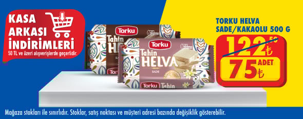 50 TL ve üzeri alışverişte 75.00 TL!