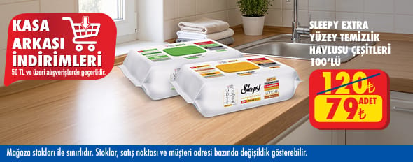 50 TL ve üzeri alışverişte 79.00 TL!