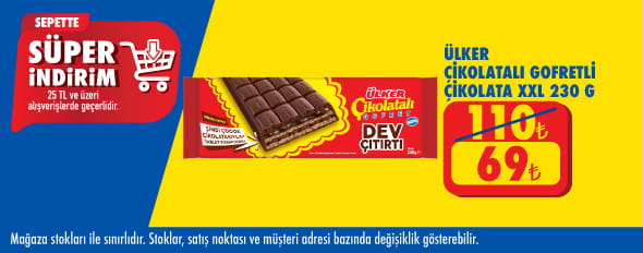 25 TL ve üzeri alışverişte 69.00 TL!