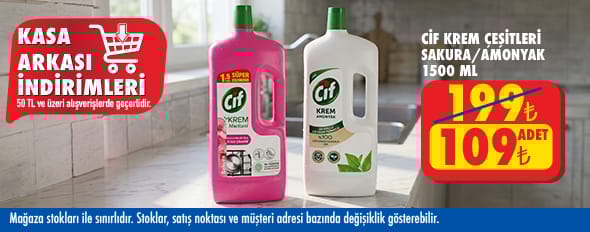 50 TL ve üzeri alışverişte 109.00 TL!