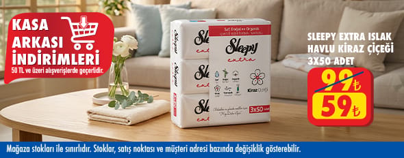 50 TL ve üzeri alışverişte 59.00 TL!