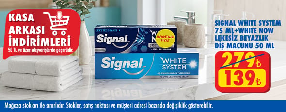 50 TL ve üzeri alışverişte 139.00 TL!