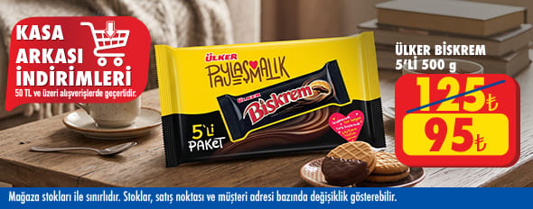 50 TL ve üzeri alışverişte 95.00 TL!