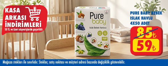 50 TL ve üzeri alışverişte 59.00 TL!