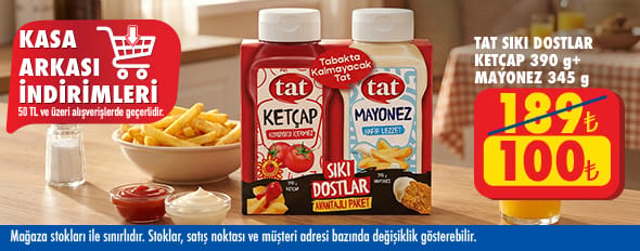 50 TL ve üzeri alışverişte 100.00 TL!