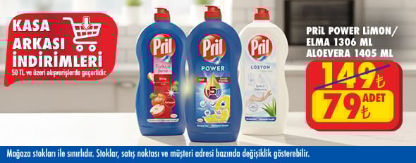 50 TL ve üzeri alışverişte 79.00 TL!