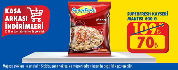25 TL ve üzeri alışverişte 70.00 TL!