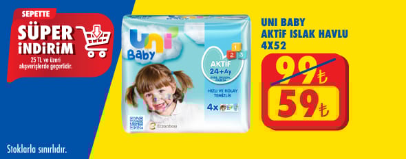 25 TL ve üzeri alışverişte 59,00 TL!