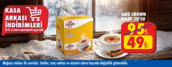 50 TL ve üzeri alışverişte 49.00 TL!