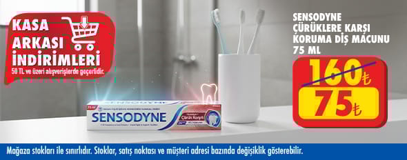 50 TL ve üzeri alışverişte 75.00 TL!