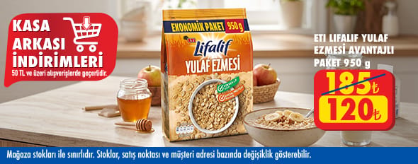50 TL ve üzeri alışverişte 120.00 TL!
