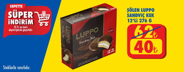 25 TL ve üzeri alışverişte 40,00 TL!