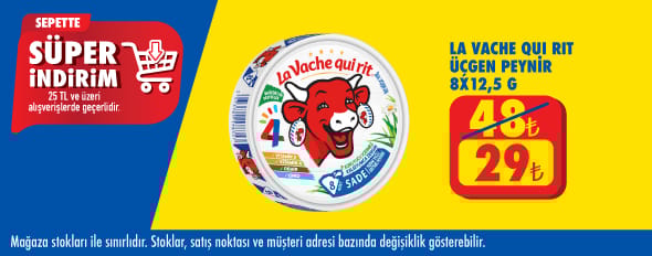 25 TL ve üzeri alışverişte 29.00 TL!