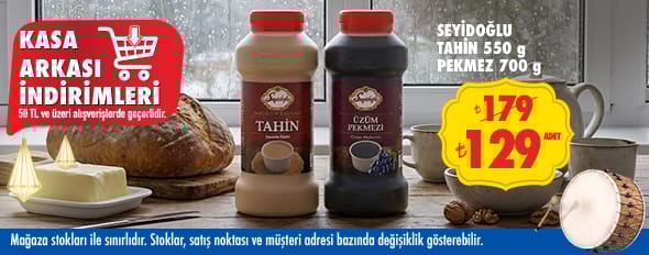 50 TL ve üzeri alışverişte 129.00 TL!