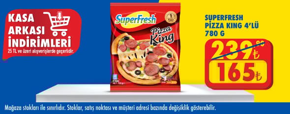 25 TL ve üzeri alışverişte 165.00 TL!