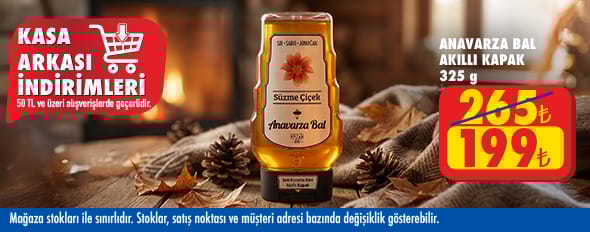 50 TL ve üzeri alışverişte 199.00 TL!