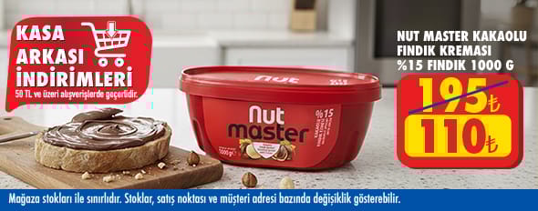 50 TL ve üzeri alışverişte 110.00 TL!