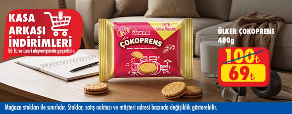 50 TL ve üzeri alışverişte 69.00 TL!