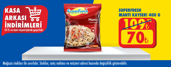 50 TL ve üzeri alışverişte 70.00 TL!