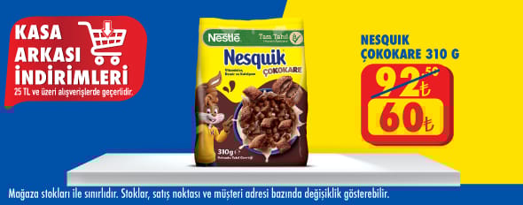 25 TL ve üzeri alışverişte 60.00 TL!