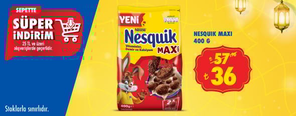 25 TL ve üzeri alışverişte 36,00 TL