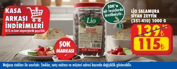 50 TL ve üzeri alışverişte 115.00 TL!