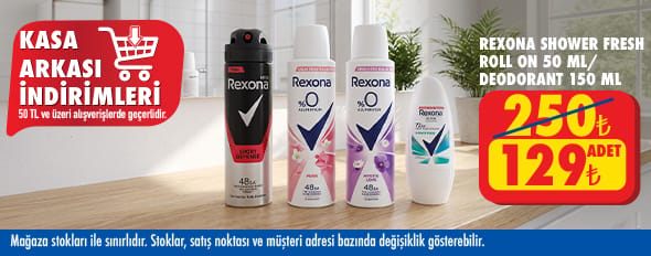 50 TL ve üzeri alışverişte 129.00 TL!