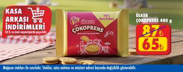 50 TL ve üzeri alışverişte 65.00 TL!