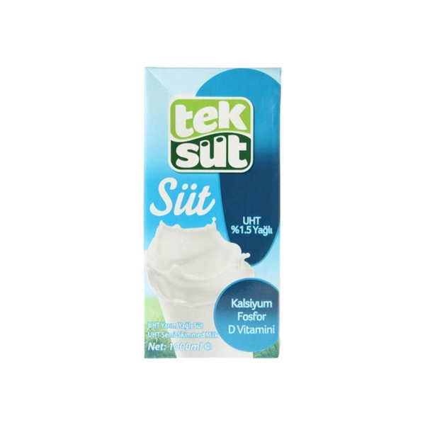Teksüt Yarım Yağlı Süt 1 l