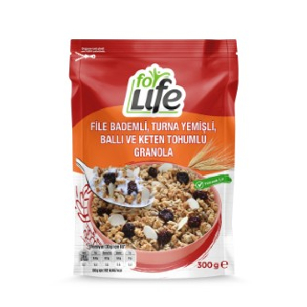 Folife Keten Tohumu File Badem Turna Yemişi 300 g