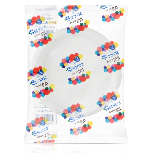 10'lu Saroz Kağıt Tabak