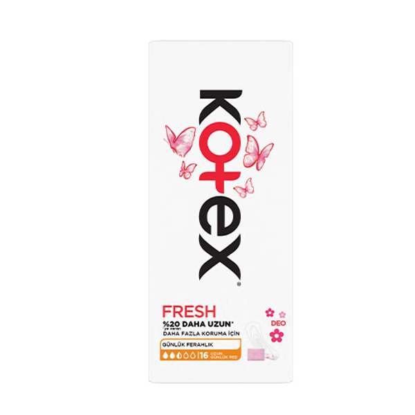 Kotex Uzun Günlük Ped Tekli Paket 16'lı