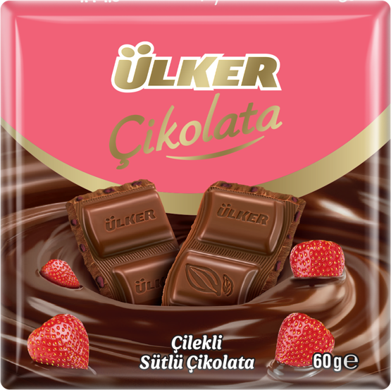 Ülker Çikolata Çilekli Kare 60 g