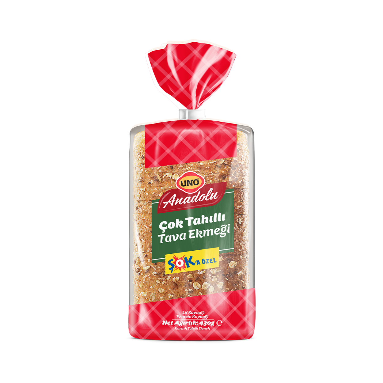 Uno Anadolu Çok Tahıllı Tava Ekmegi 430 g