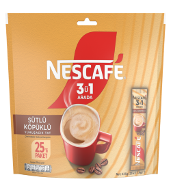 Nescafe 3'ü 1 Arada Sütlü Köpüklü 25'li