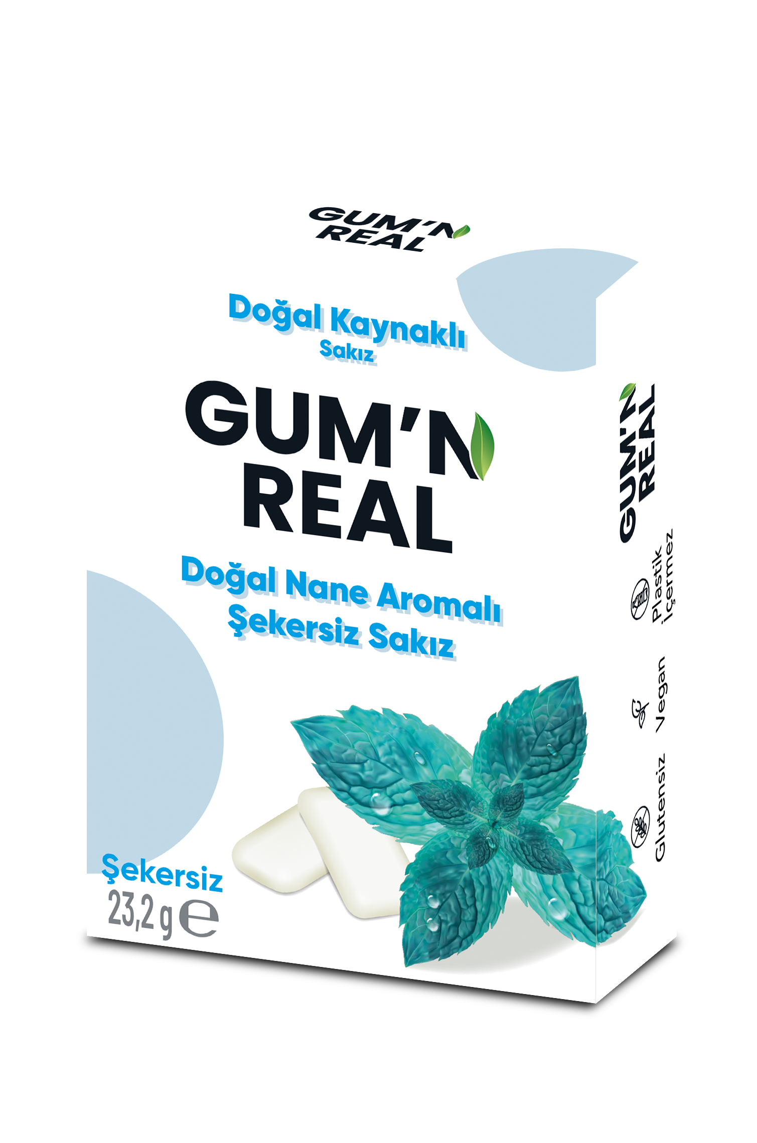DİĞER Gum'n Real Doğal Nane Aromalı Şekersz Sakız 23,2 g