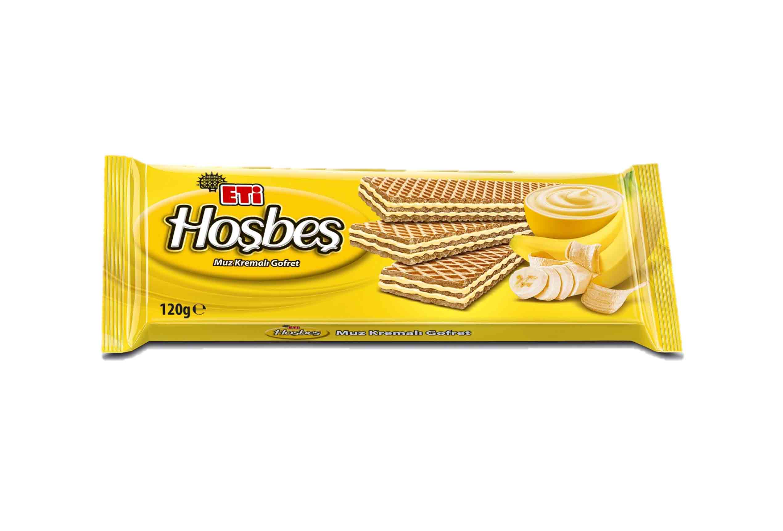Eti Hoşbeş Muz Kremalı Gofret 120 g