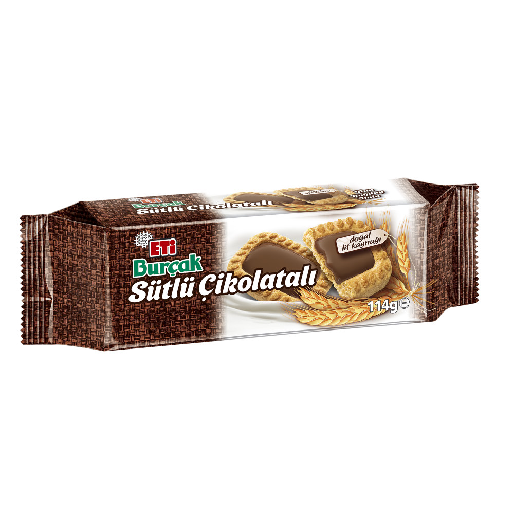 Eti Burçak Bisküvi Sütlü Çikolalı 114 g