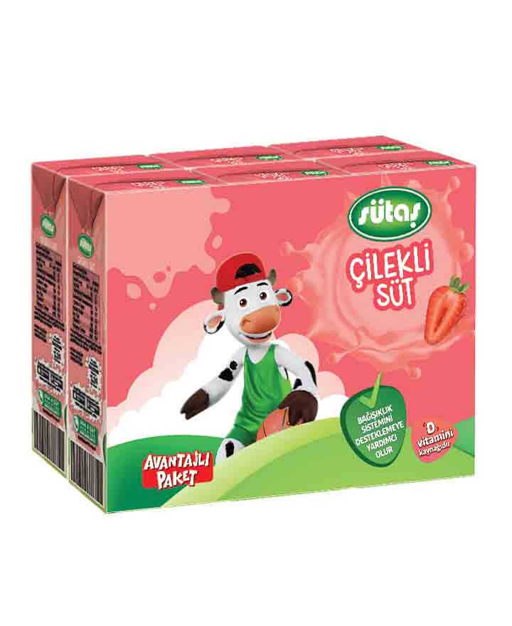 Sütaş Çilekli Süt 6*180 ml