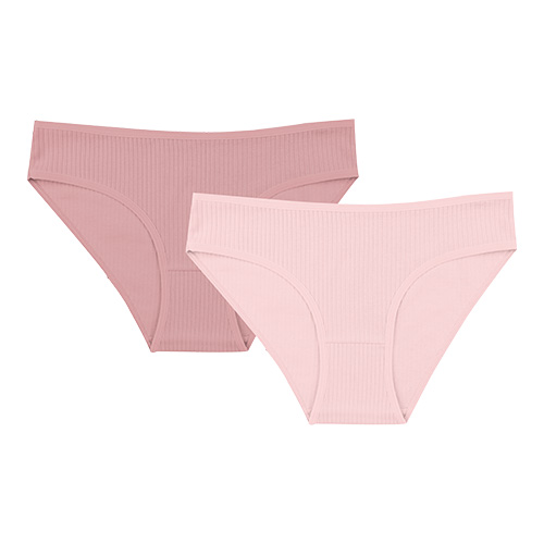 Koza Kadın 2'li Ribanalı Slip Pembe S-m