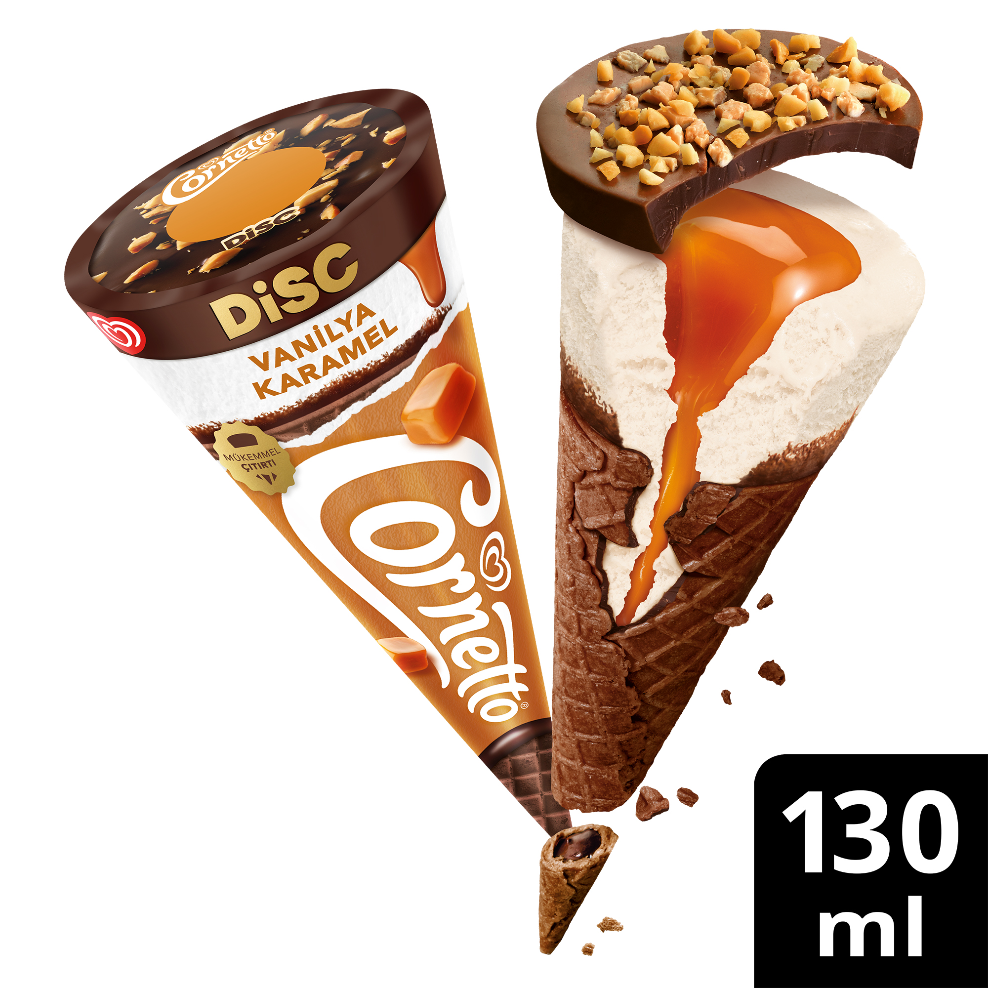 SUPER CORNETTO Cornetto Disc Vanilya-Karamel 130 ml