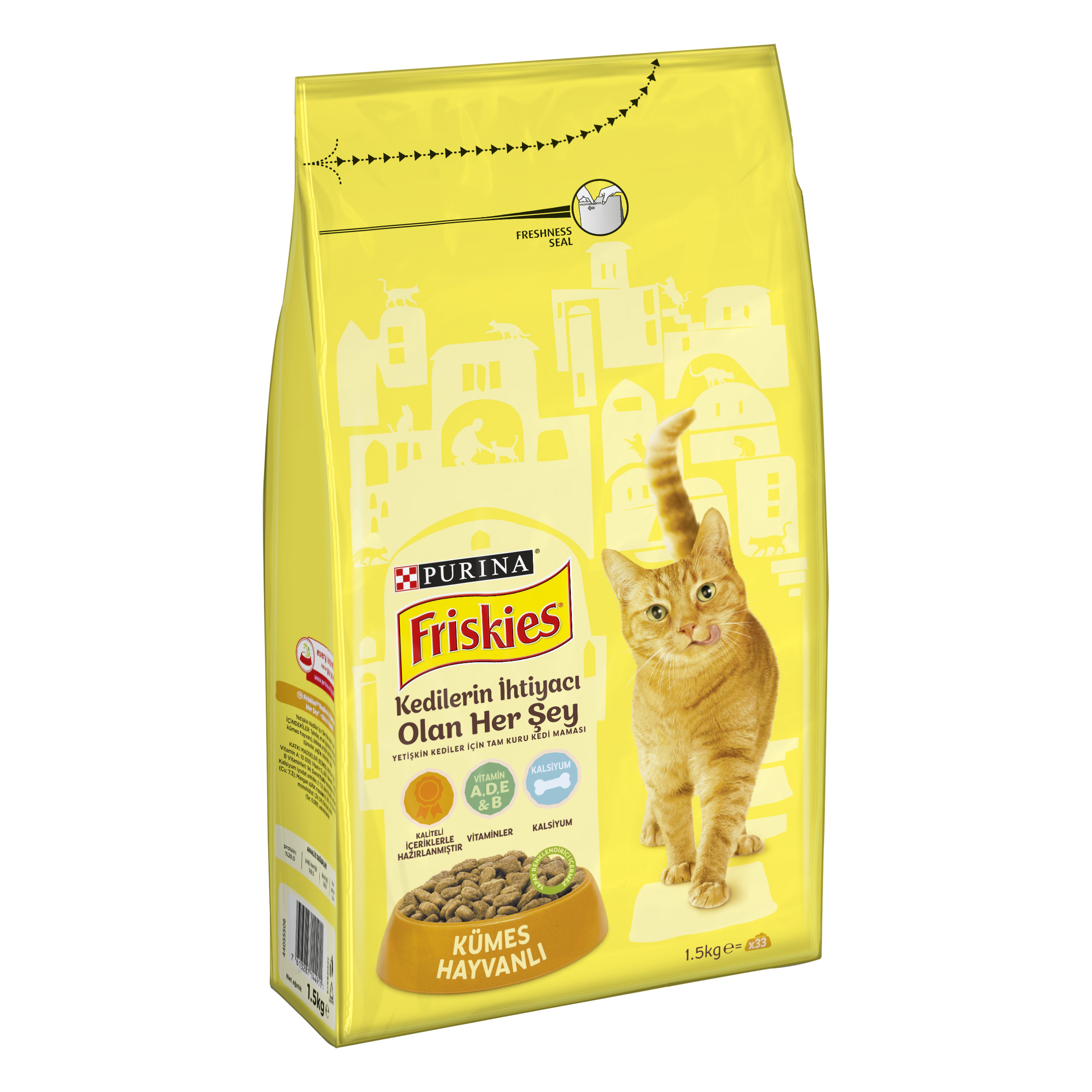 Friskies Yetişkin Kümes Hayvanlı Kedi Mama 1500 G