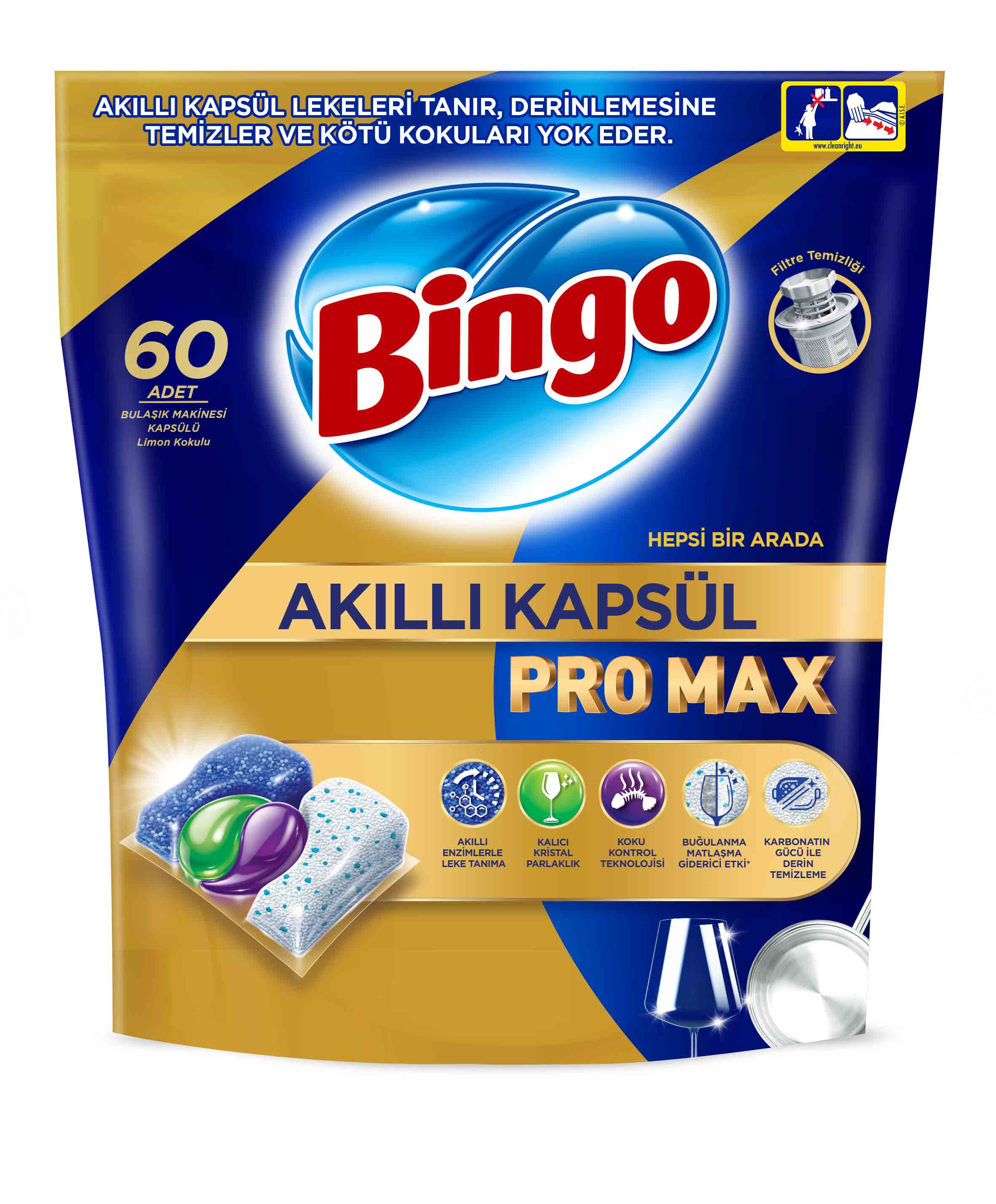 Bingo Akıllı Bulaşık Kapsülü Pro Max 60'lı